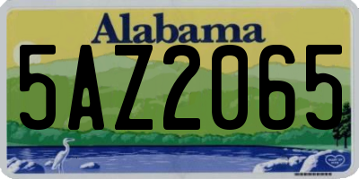 AL license plate 5AZ2065