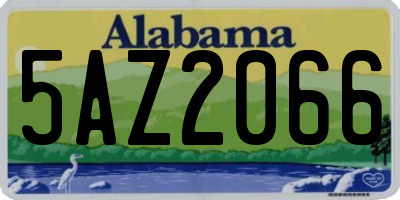 AL license plate 5AZ2066