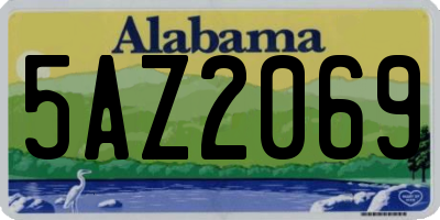 AL license plate 5AZ2069