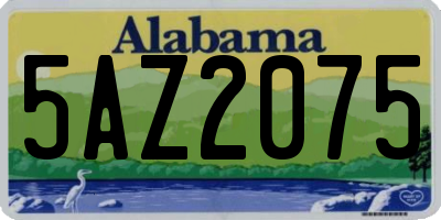 AL license plate 5AZ2075