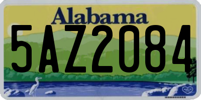 AL license plate 5AZ2084