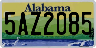 AL license plate 5AZ2085