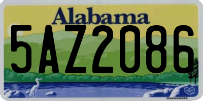 AL license plate 5AZ2086