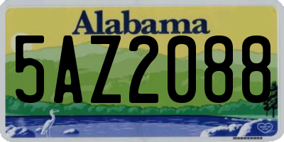 AL license plate 5AZ2088