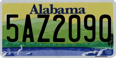 AL license plate 5AZ2090