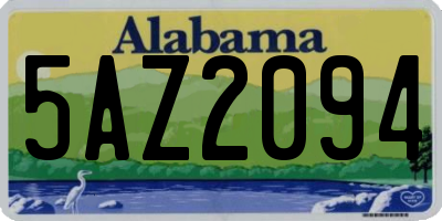 AL license plate 5AZ2094