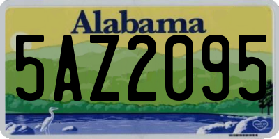 AL license plate 5AZ2095