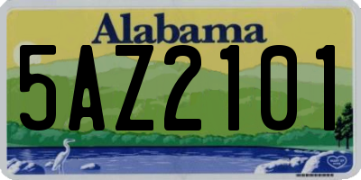 AL license plate 5AZ2101