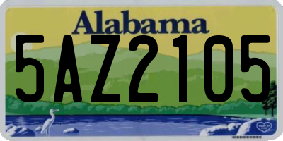 AL license plate 5AZ2105