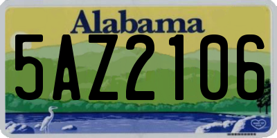 AL license plate 5AZ2106