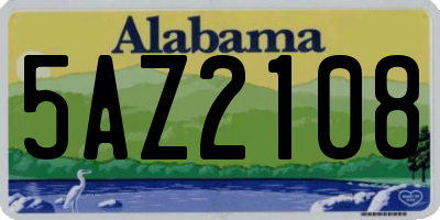AL license plate 5AZ2108