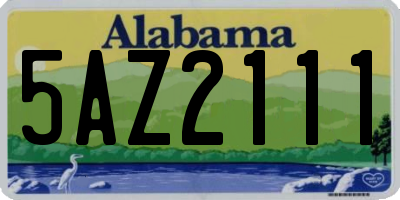 AL license plate 5AZ2111