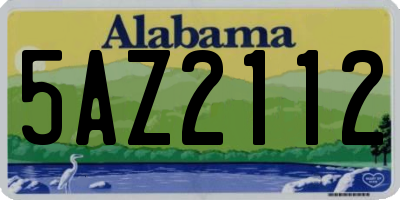 AL license plate 5AZ2112
