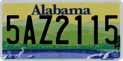 AL license plate 5AZ2115