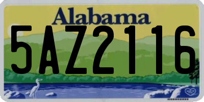 AL license plate 5AZ2116