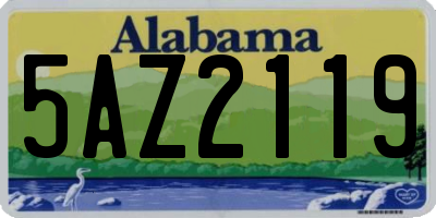 AL license plate 5AZ2119