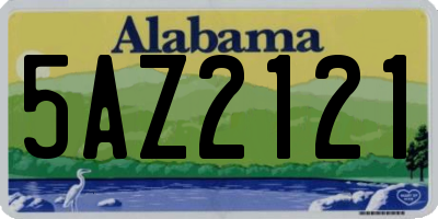 AL license plate 5AZ2121