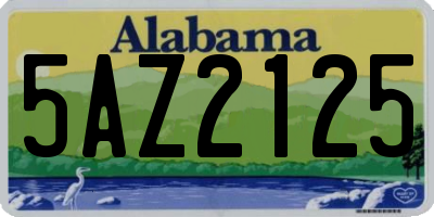 AL license plate 5AZ2125
