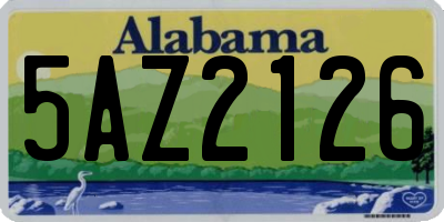AL license plate 5AZ2126