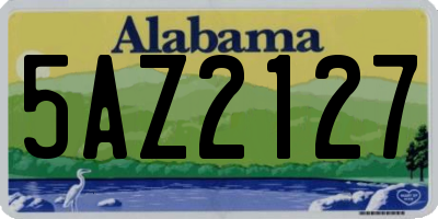 AL license plate 5AZ2127