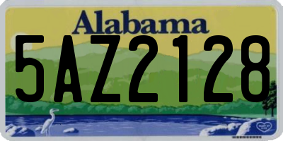 AL license plate 5AZ2128