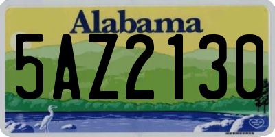 AL license plate 5AZ2130