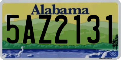 AL license plate 5AZ2131