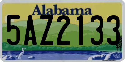 AL license plate 5AZ2133