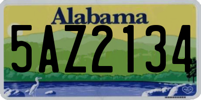 AL license plate 5AZ2134