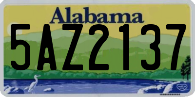 AL license plate 5AZ2137