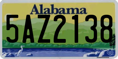 AL license plate 5AZ2138