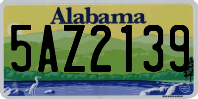 AL license plate 5AZ2139