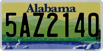 AL license plate 5AZ2140