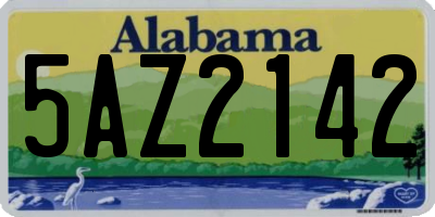 AL license plate 5AZ2142