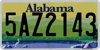 AL license plate 5AZ2143