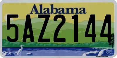 AL license plate 5AZ2144