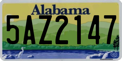 AL license plate 5AZ2147