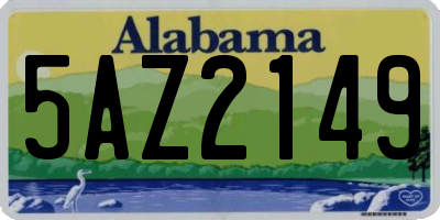 AL license plate 5AZ2149