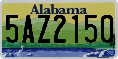 AL license plate 5AZ2150
