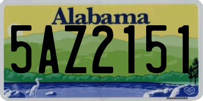 AL license plate 5AZ2151