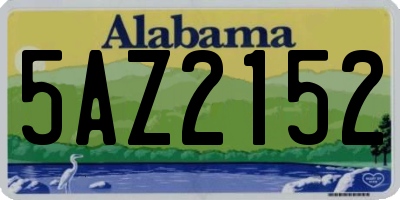 AL license plate 5AZ2152
