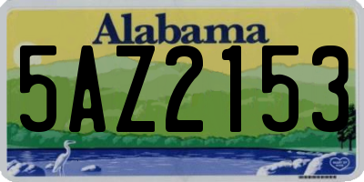 AL license plate 5AZ2153