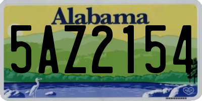 AL license plate 5AZ2154
