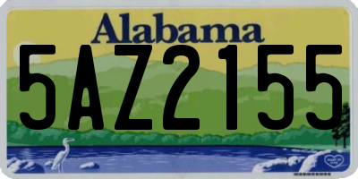 AL license plate 5AZ2155