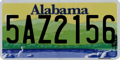 AL license plate 5AZ2156