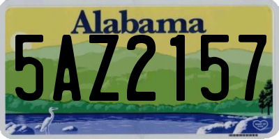 AL license plate 5AZ2157