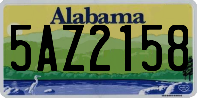AL license plate 5AZ2158