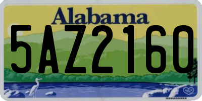 AL license plate 5AZ2160