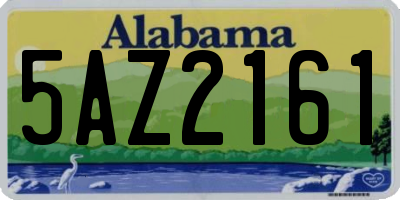 AL license plate 5AZ2161