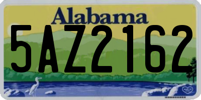 AL license plate 5AZ2162